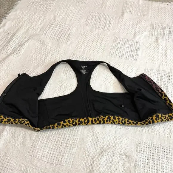 Torrid 2 zip front wireless active sports bra top BC 2632 - Picture 8 of 8